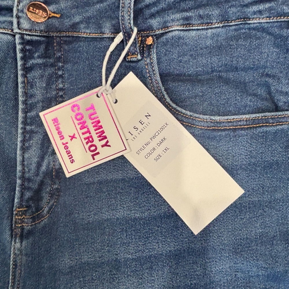 RISEN PWC221001X WIDE LEG CUFFED CROP JEANS SIZE 1XL NEW WITH TAGS - Picture 14 of 14